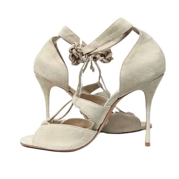 NWOB SCHUTZ Clove Suede Ankle Wrap Lace-Up Heels 10 - Picture 7 of 13